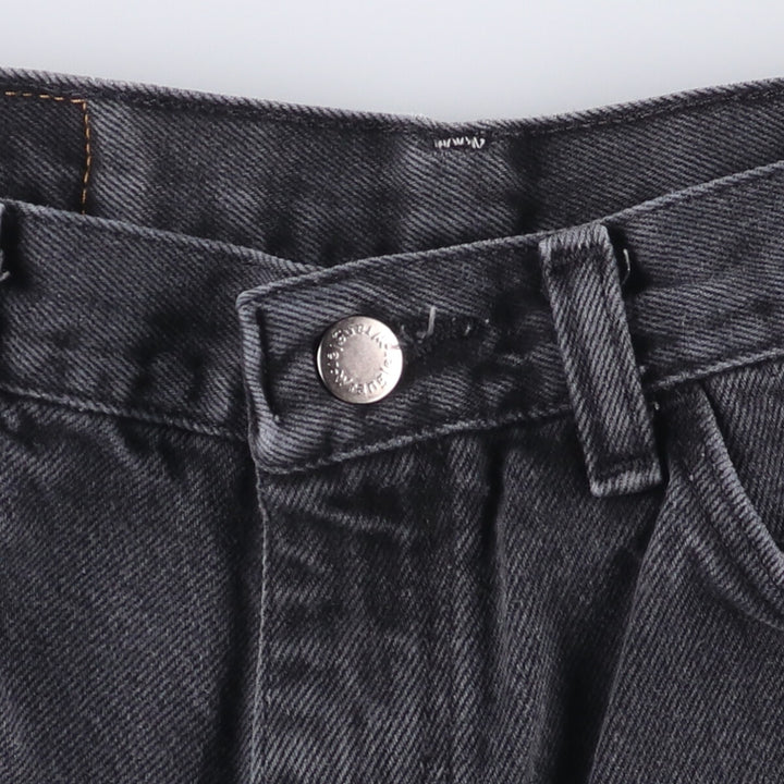 Wrangler Black Denim Shorts Short Pants Men's W32 cotton black type Vintage Second Hand