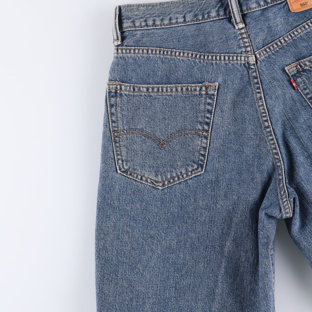 Levi's 550 denim shorts, short pants for men, size W32 cotton blue type Vintage Second Hand