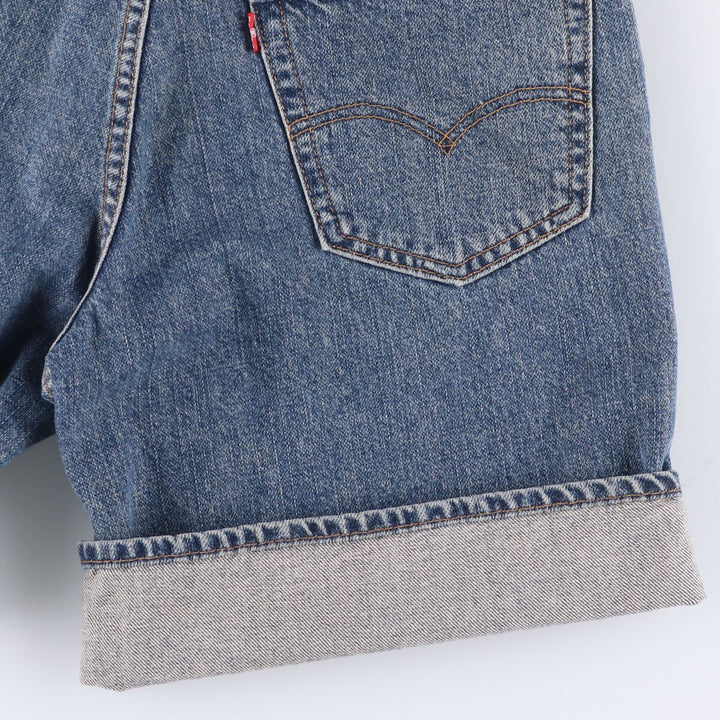 Levi's 550 denim shorts, short pants for men, size W32 cotton blue type Vintage Second Hand