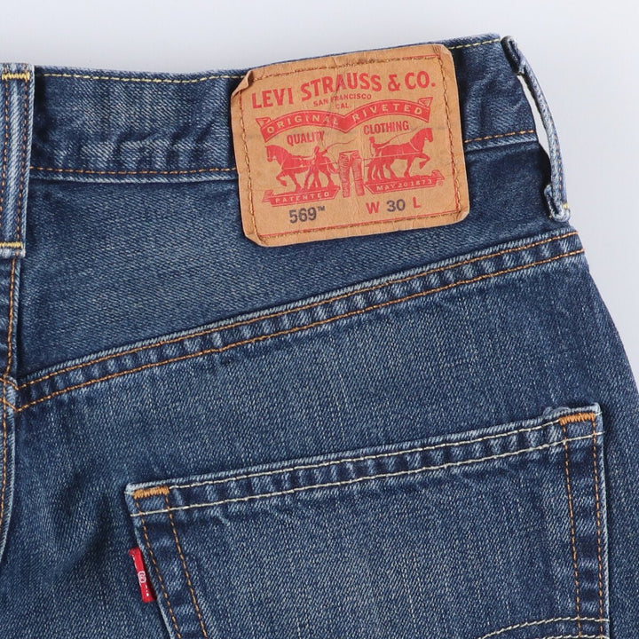 Levi's 569 denim shorts for men, size W31 cotton blue type Vintage Second Hand