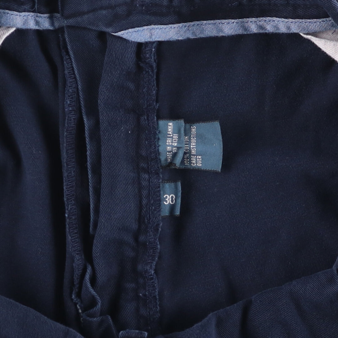 POLO by Ralph Lauren CLASSIC FIT PREATED 9'' two-pleat chino shorts, short pants, men's w30 equivalent cotton navy blue type Vintage Second Hand