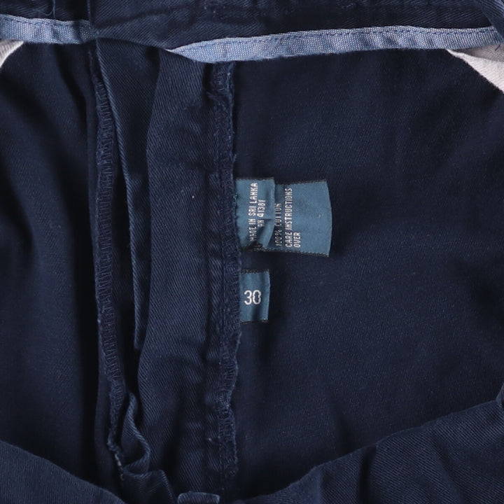 POLO by Ralph Lauren CLASSIC FIT PREATED 9'' two-pleat chino shorts, short pants, men's w30 equivalent cotton navy blue type Vintage Second Hand