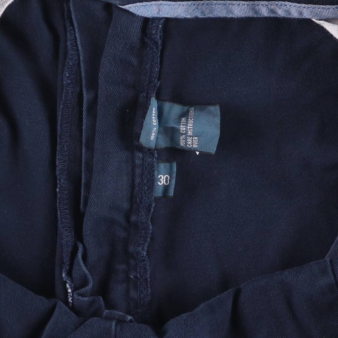POLO by Ralph Lauren CLASSIC FIT PREATED 9'' two-pleat chino shorts, short pants, men's w30 equivalent cotton navy blue type Vintage Second Hand