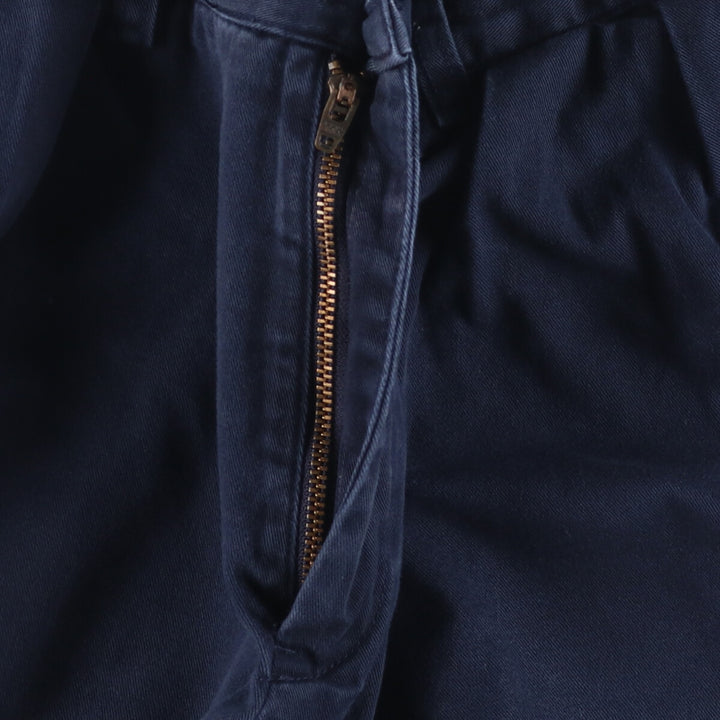 POLO by Ralph Lauren CLASSIC FIT PREATED 9'' two-pleat chino shorts, short pants, men's w30 equivalent cotton navy blue type Vintage Second Hand