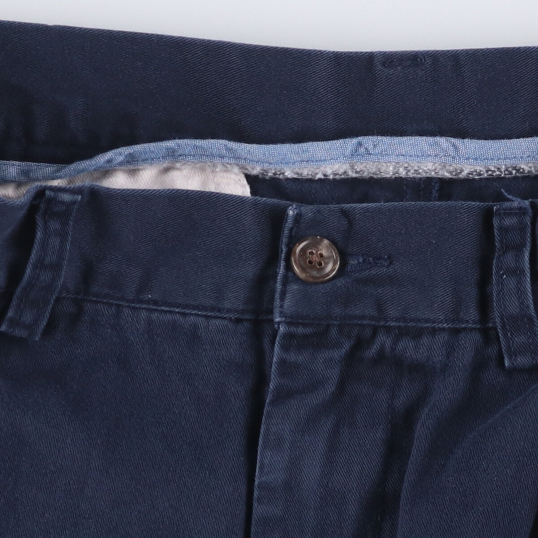POLO by Ralph Lauren CLASSIC FIT PREATED 9'' two-pleat chino shorts, short pants, men's w30 equivalent cotton navy blue type Vintage Second Hand