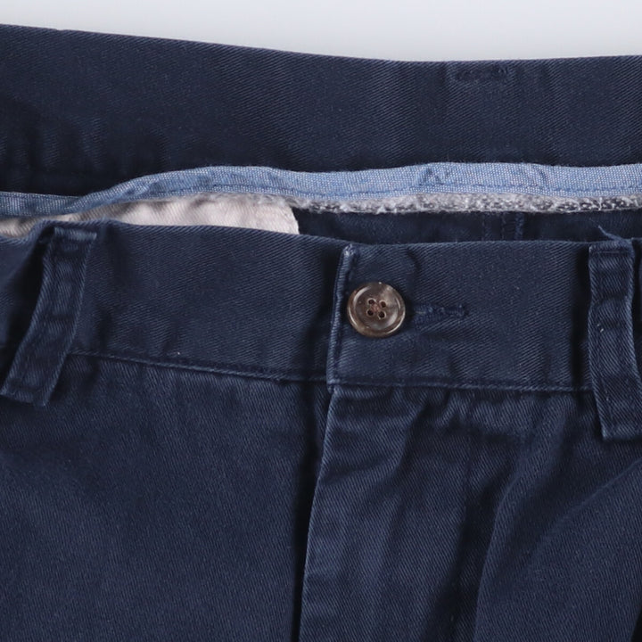 POLO by Ralph Lauren CLASSIC FIT PREATED 9'' two-pleat chino shorts, short pants, men's w30 equivalent cotton navy blue type Vintage Second Hand
