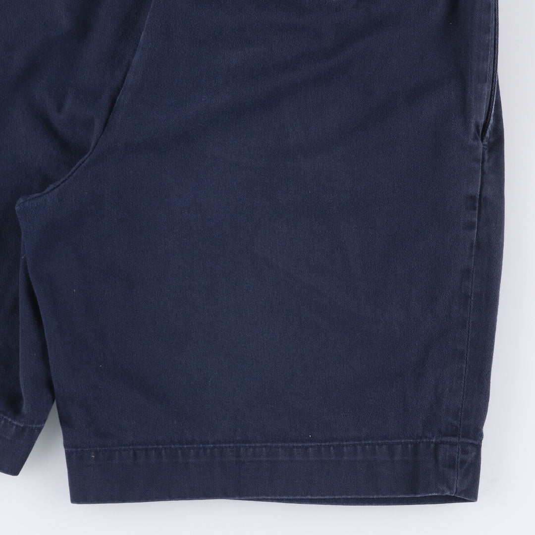 POLO by Ralph Lauren CLASSIC FIT PREATED 9'' two-pleat chino shorts, short pants, men's w30 equivalent cotton navy blue type Vintage Second Hand