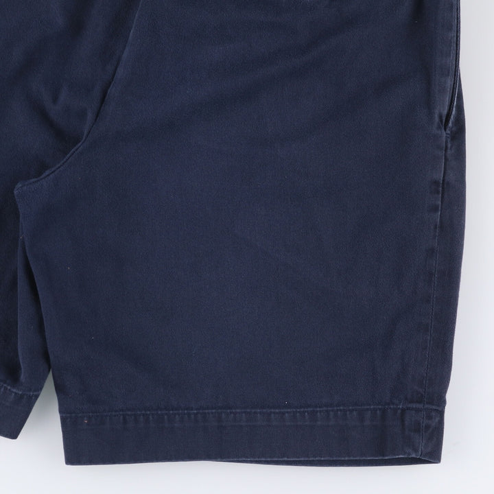 POLO by Ralph Lauren CLASSIC FIT PREATED 9'' two-pleat chino shorts, short pants, men's w30 equivalent cotton navy blue type Vintage Second Hand