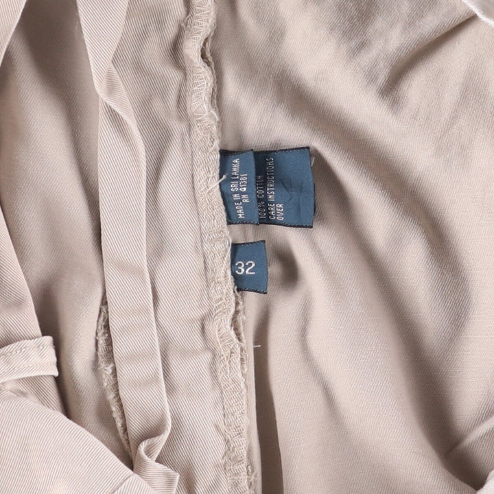 POLO by Ralph Lauren CLASSIC FIT PLEATED 9'' two-pleat chino shorts, short pants, men's size w31 cotton Beige type Vintage Second Hand
