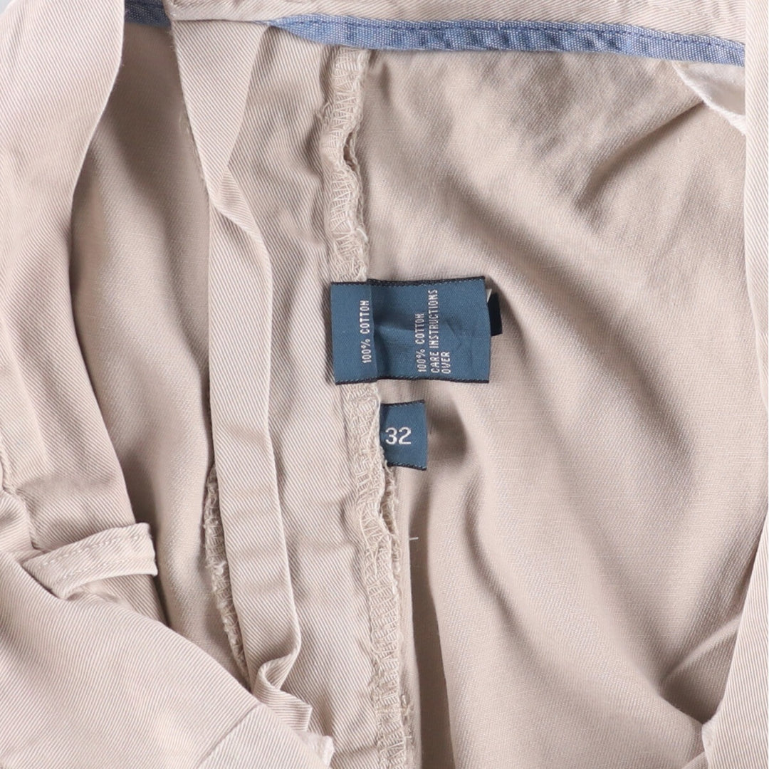 POLO by Ralph Lauren CLASSIC FIT PLEATED 9'' two-pleat chino shorts, short pants, men's size w31 cotton Beige type Vintage Second Hand