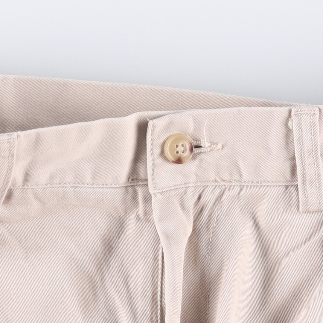 POLO by Ralph Lauren CLASSIC FIT PLEATED 9'' two-pleat chino shorts, short pants, men's size w31 cotton Beige type Vintage Second Hand