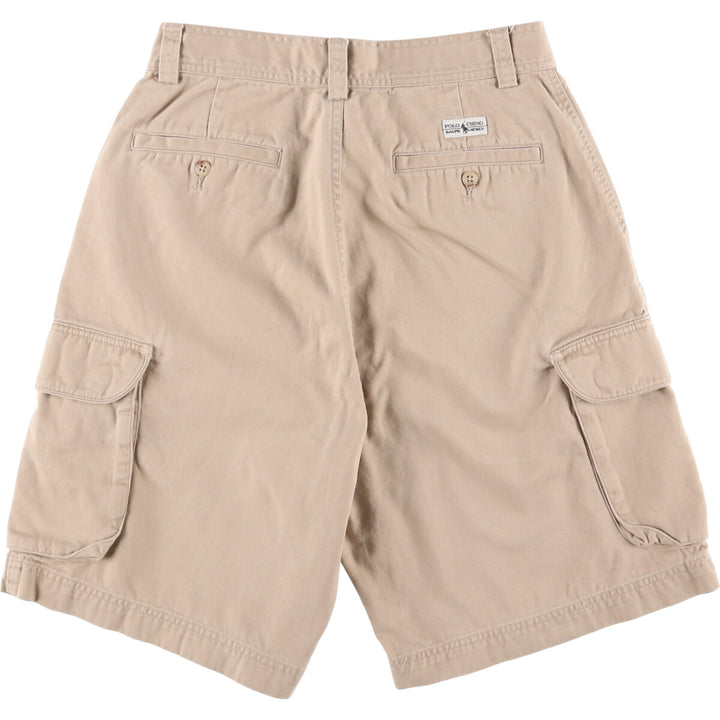 Ralph Lauren POLO by Ralph Lauren cargo shorts, short pants, men's, W30 equivalent cotton Beige type Vintage Second Hand