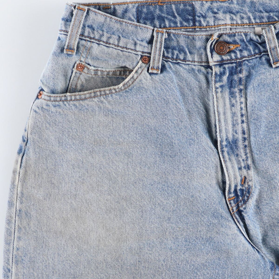 90'S Levi's 560 LOOSE FIT Orange Tab Denim Shorts Men's W33 Vintage cotton Blue type light blue Vintage Second Hand