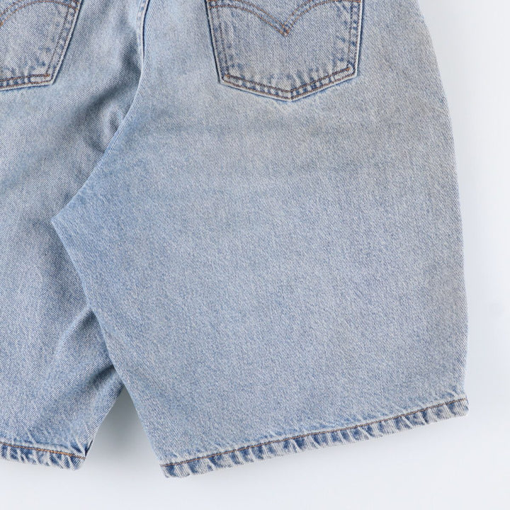 90'S Levi's 560 LOOSE FIT Orange Tab Denim Shorts Men's W33 Vintage cotton Blue type light blue Vintage Second Hand