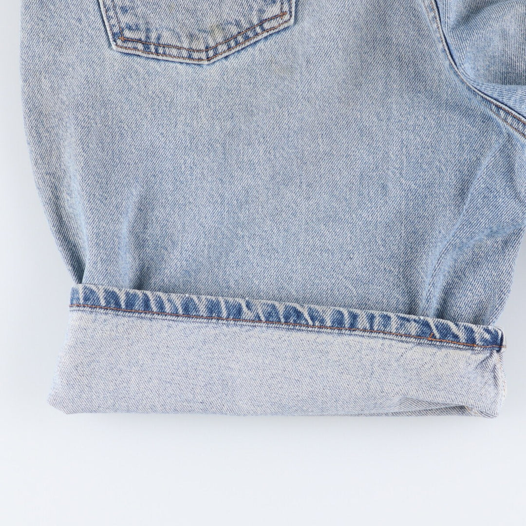 90'S Levi's 560 LOOSE FIT Orange Tab Denim Shorts Men's W33 Vintage cotton Blue type light blue Vintage Second Hand