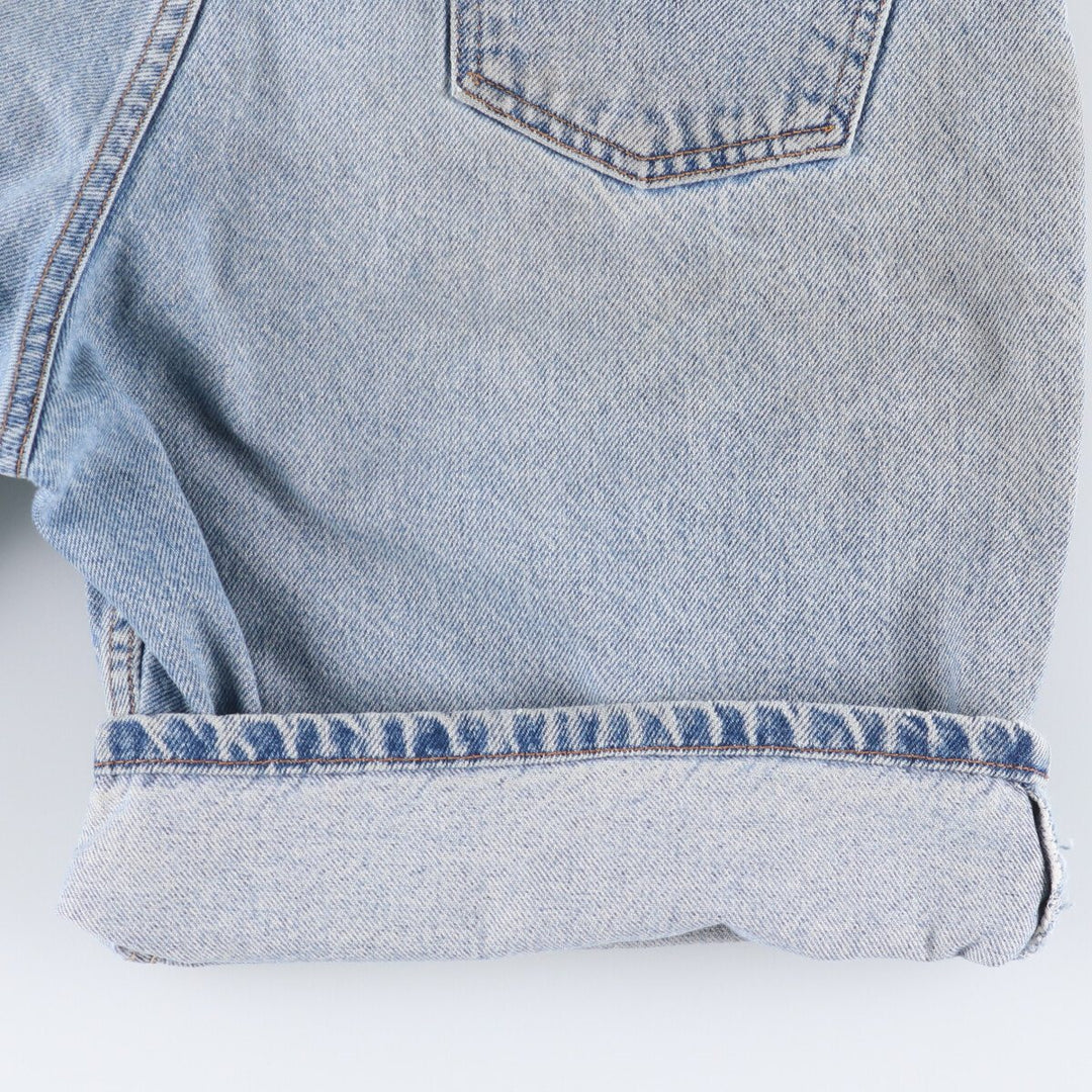 90'S Levi's 560 LOOSE FIT Orange Tab Denim Shorts Men's W33 Vintage cotton Blue type light blue Vintage Second Hand