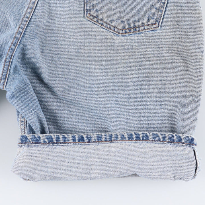 90'S Levi's 560 LOOSE FIT Orange Tab Denim Shorts Men's W33 Vintage cotton Blue type light blue Vintage Second Hand