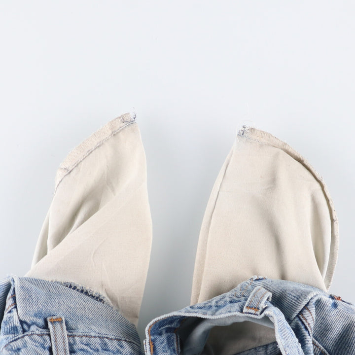90'S Levi's 560 LOOSE FIT Orange Tab Denim Shorts Men's W33 Vintage cotton Blue type light blue Vintage Second Hand