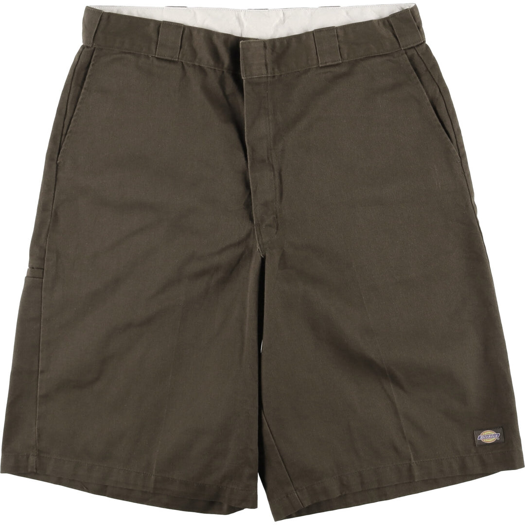 Dickies Work Shorts, Half Pants, Men's, W37 equivalent polyester brown type Vintage Second Hand