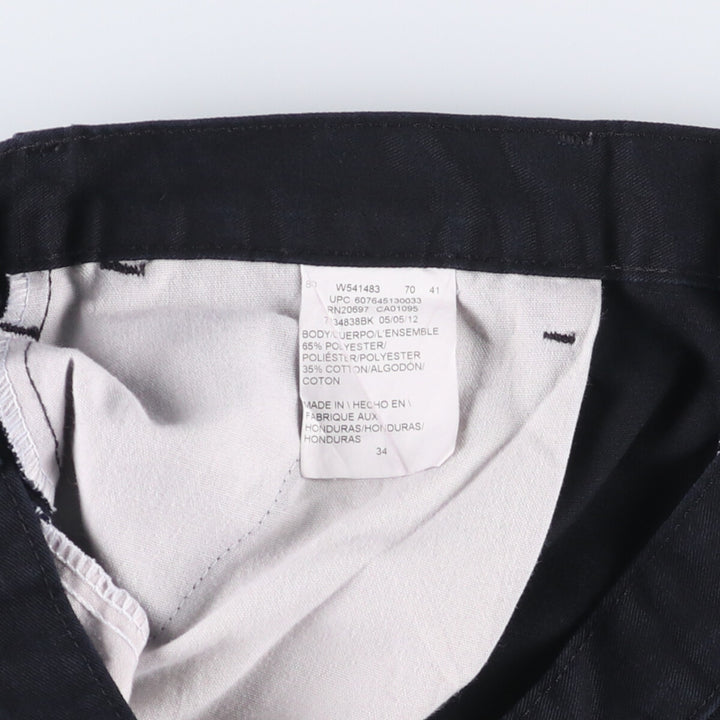 Dickies Work Shorts, Half Pants, Men's, W34 equivalent polyester black type Vintage Second Hand
