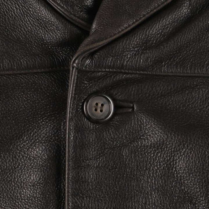 BACHRACH Leather Jacket, Men's Size S genuine leather brown type Vintage Second Hand