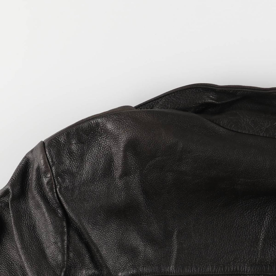 BACHRACH Leather Jacket, Men's Size S genuine leather brown type Vintage Second Hand