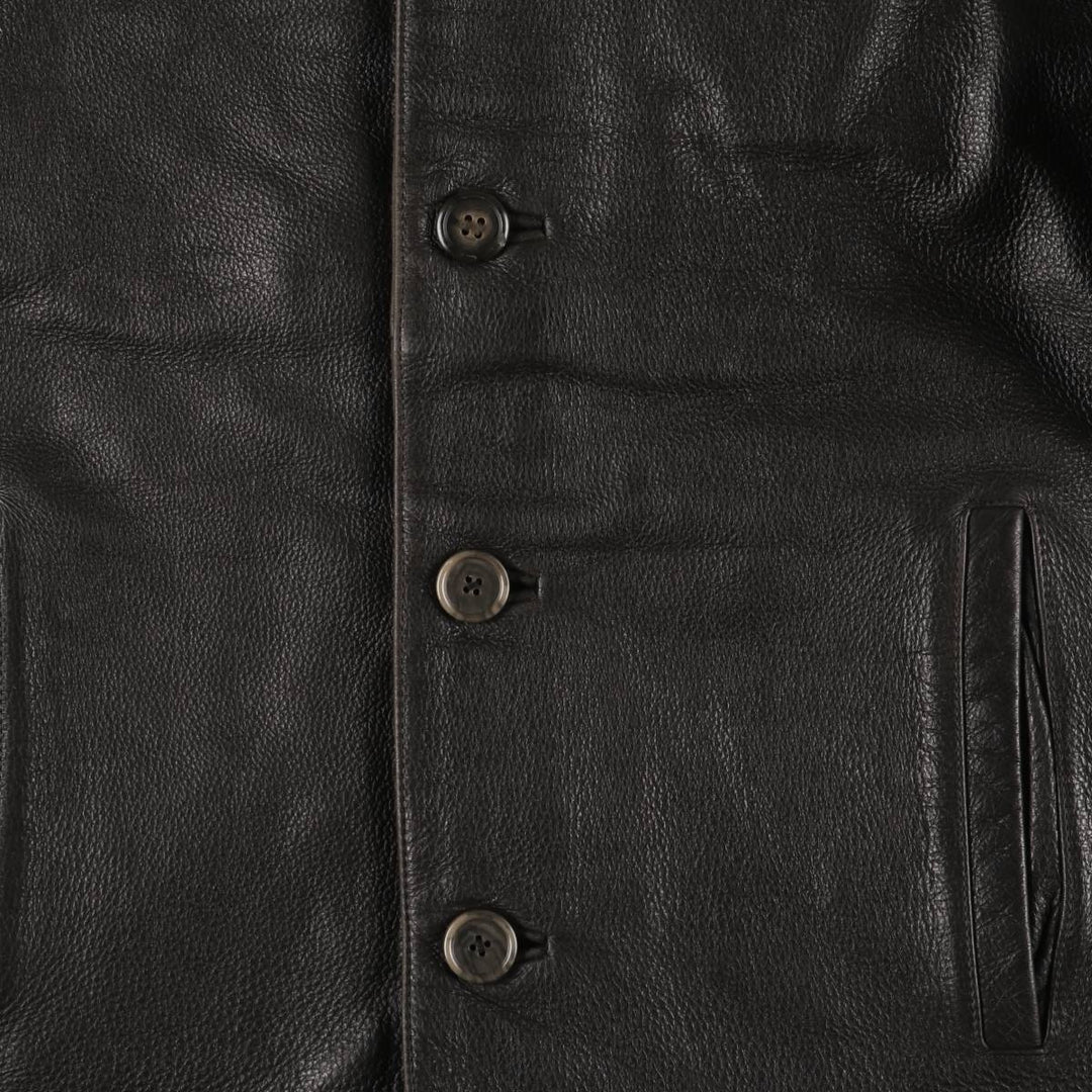 BACHRACH Leather Jacket, Men's Size S genuine leather brown type Vintage Second Hand