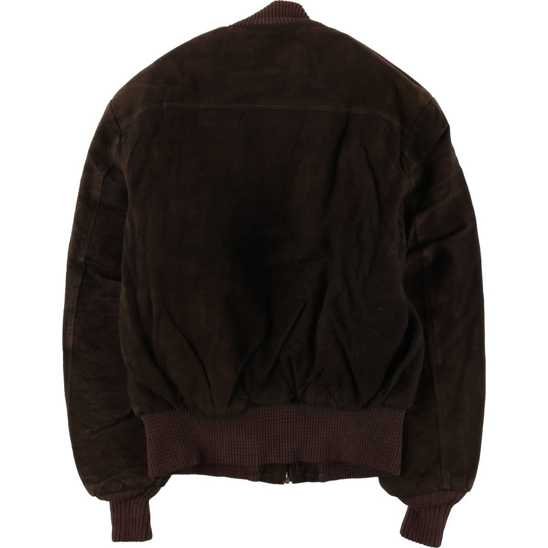 Vintage 1970'S Sears THE LEARHER SHOP padded suede leather jacket, size M, men's Genuine Leather Suede Leather brown type Vintage Second Hand