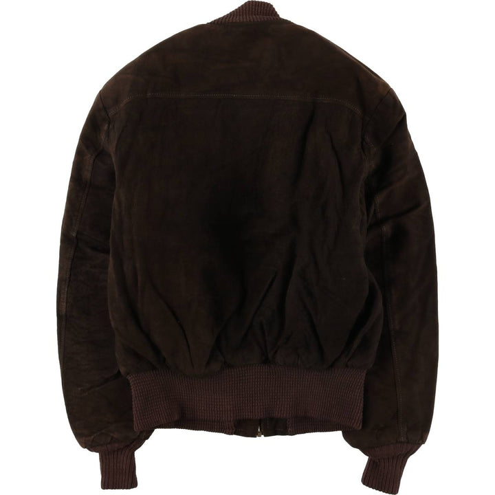 Vintage 1970'S Sears THE LEARHER SHOP padded suede leather jacket, size M, men's Genuine Leather Suede Leather brown type Vintage Second Hand