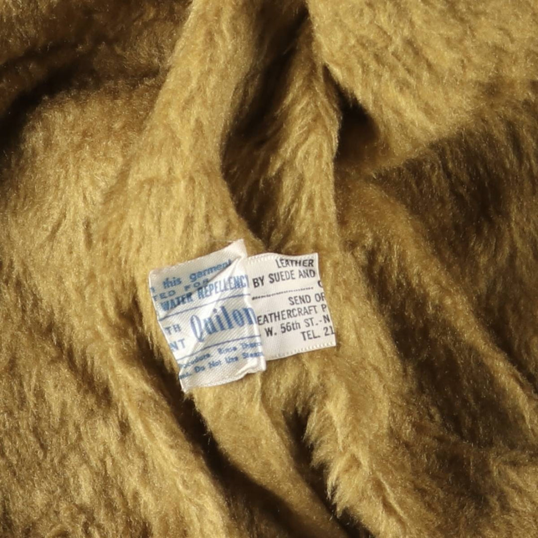 Vintage 1970'S Sears THE LEARHER SHOP padded suede leather jacket, size M, men's Genuine Leather Suede Leather brown type Vintage Second Hand