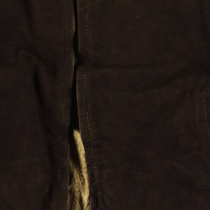 Vintage 1970'S Sears THE LEARHER SHOP padded suede leather jacket, size M, men's Genuine Leather Suede Leather brown type Vintage Second Hand