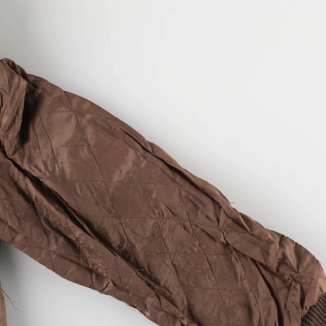 1990'S Reed A-2 Style Padded Leather Flight Jacket, Men's Size Medium, Vintage genuine leather brown type Vintage Second Hand