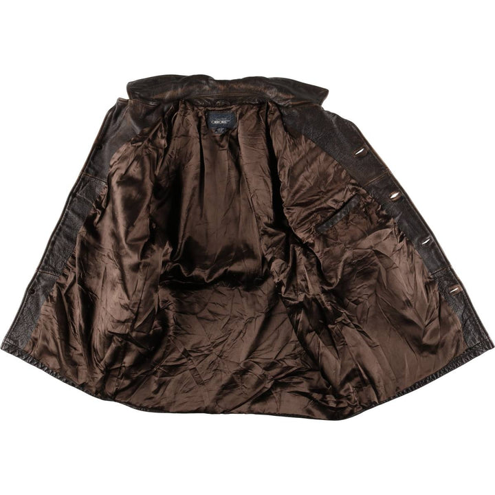 90'S Cherokee Leather Jacket, Men's Size L, Vintage genuine leather brown type Vintage Second Hand