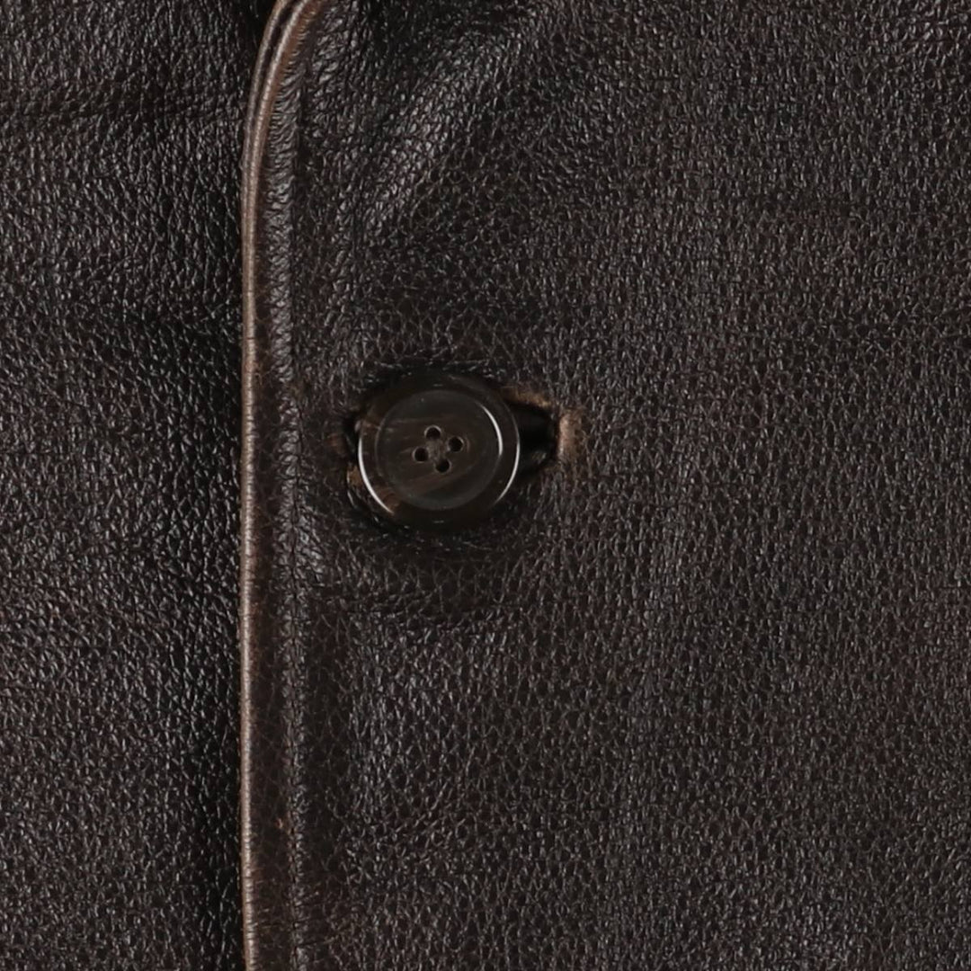 90'S Cherokee Leather Jacket, Men's Size L, Vintage genuine leather brown type Vintage Second Hand