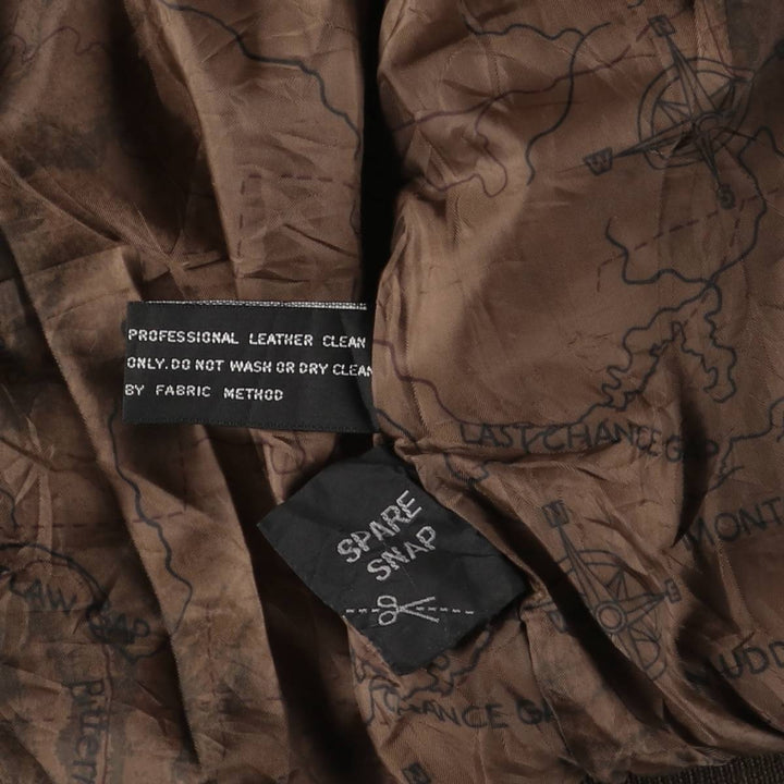 ROUNDTREE and YORKE A-2 Padded Leather Flight Jacket, Men's Size Medium genuine leather brown type Vintage Second Hand