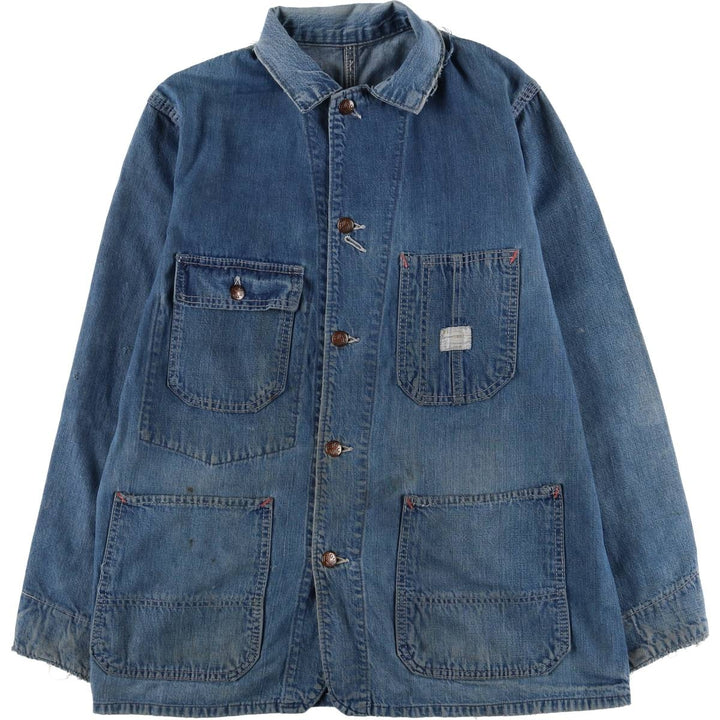 70'S JCPenney BIG MAC denim coveralls, men's size L, vintage cotton blue type Vintage Second Hand