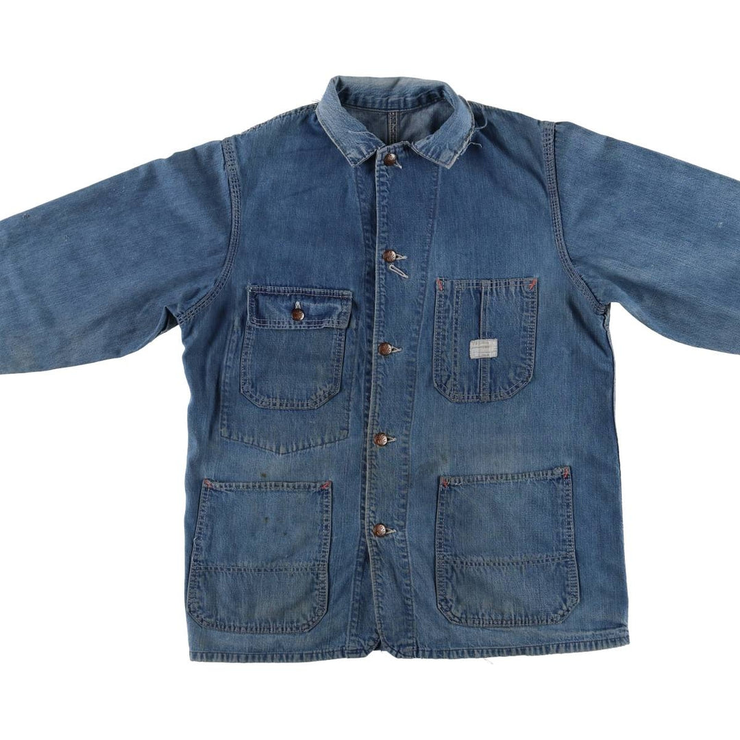 70'S JCPenney BIG MAC denim coveralls, men's size L, vintage cotton blue type Vintage Second Hand