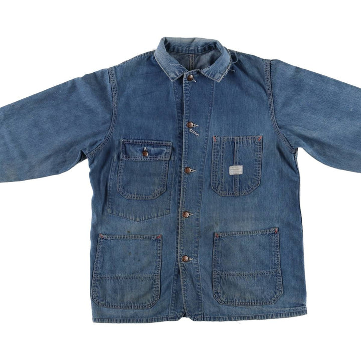 70'S JCPenney BIG MAC denim coveralls, men's size L, vintage cotton blue type Vintage Second Hand