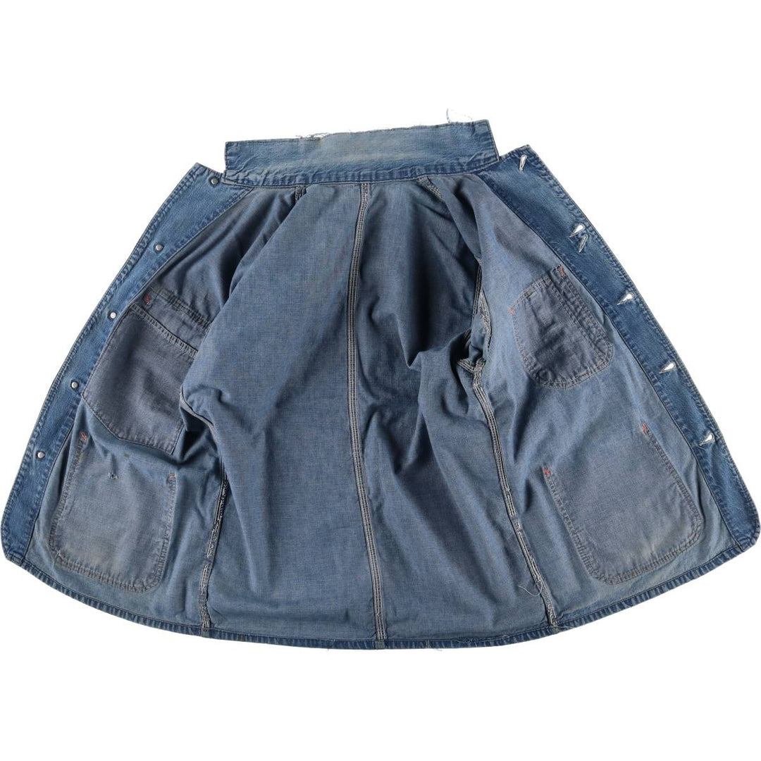 70'S JCPenney BIG MAC denim coveralls, men's size L, vintage cotton blue type Vintage Second Hand