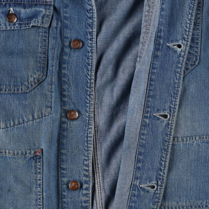 70'S JCPenney BIG MAC denim coveralls, men's size L, vintage cotton blue type Vintage Second Hand