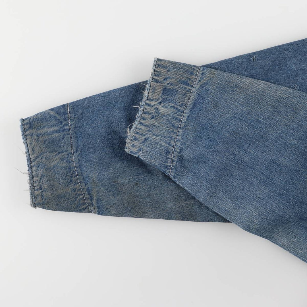 70'S JCPenney BIG MAC denim coveralls, men's size L, vintage cotton blue type Vintage Second Hand