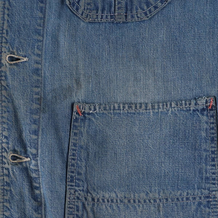 70'S JCPenney BIG MAC denim coveralls, men's size L, vintage cotton blue type Vintage Second Hand