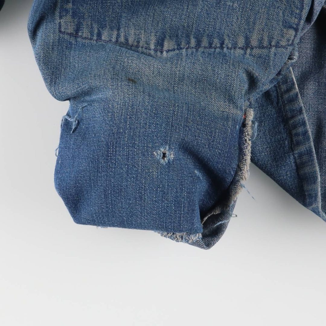 70'S JCPenney BIG MAC denim coveralls, men's size L, vintage cotton blue type Vintage Second Hand