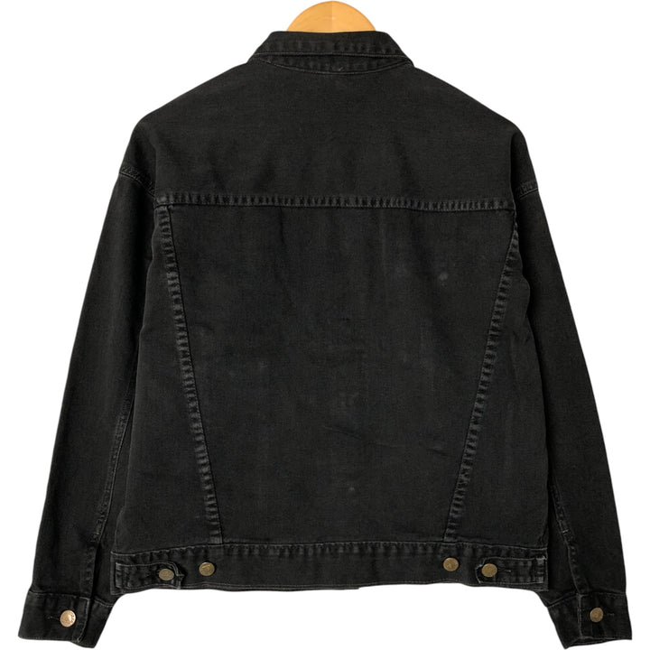 90'S Guess BY GEORGES MARCIANO Black Denim Jacket, Made in USA, Men's M Size, Vintage cotton black type Vintage Second Hand