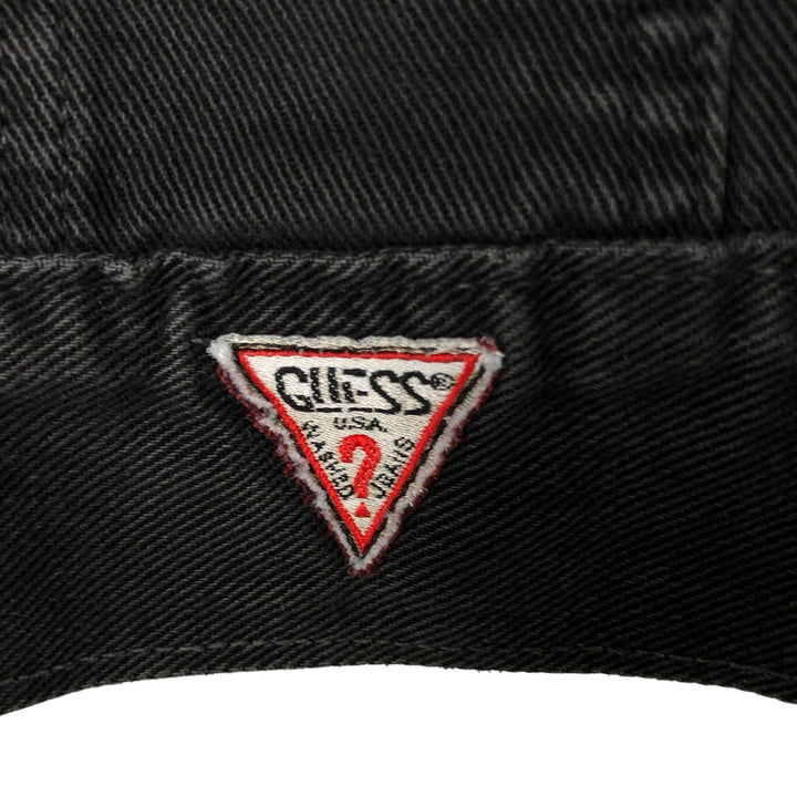 90'S Guess BY GEORGES MARCIANO Black Denim Jacket, Made in USA, Men's M Size, Vintage cotton black type Vintage Second Hand