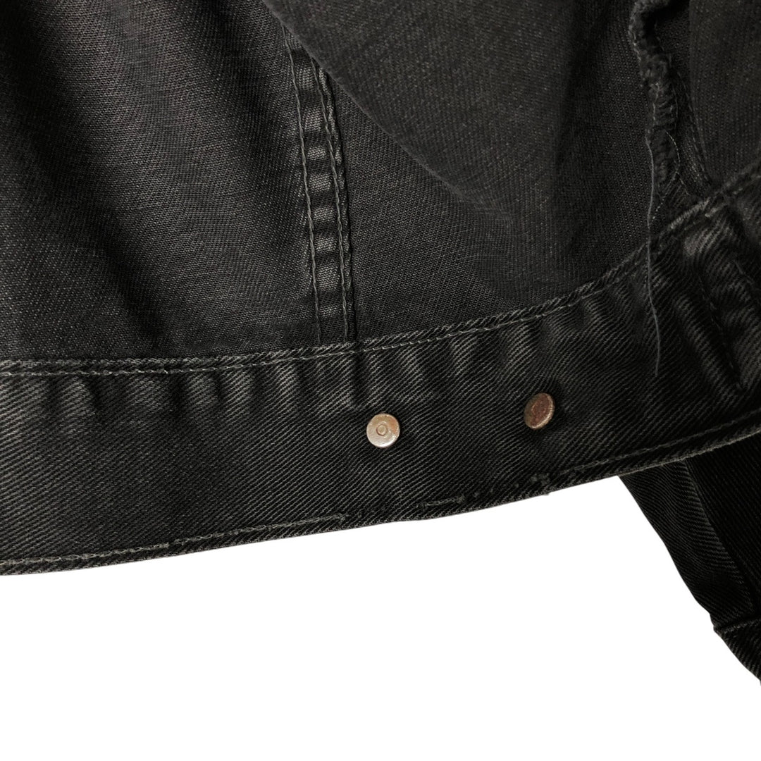 90'S Guess BY GEORGES MARCIANO Black Denim Jacket, Made in USA, Men's M Size, Vintage cotton black type Vintage Second Hand