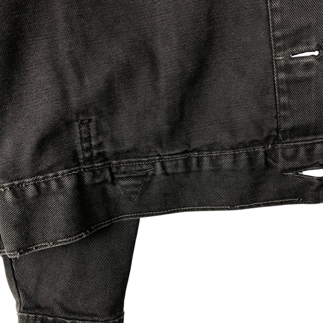 90'S Guess BY GEORGES MARCIANO Black Denim Jacket, Made in USA, Men's M Size, Vintage cotton black type Vintage Second Hand