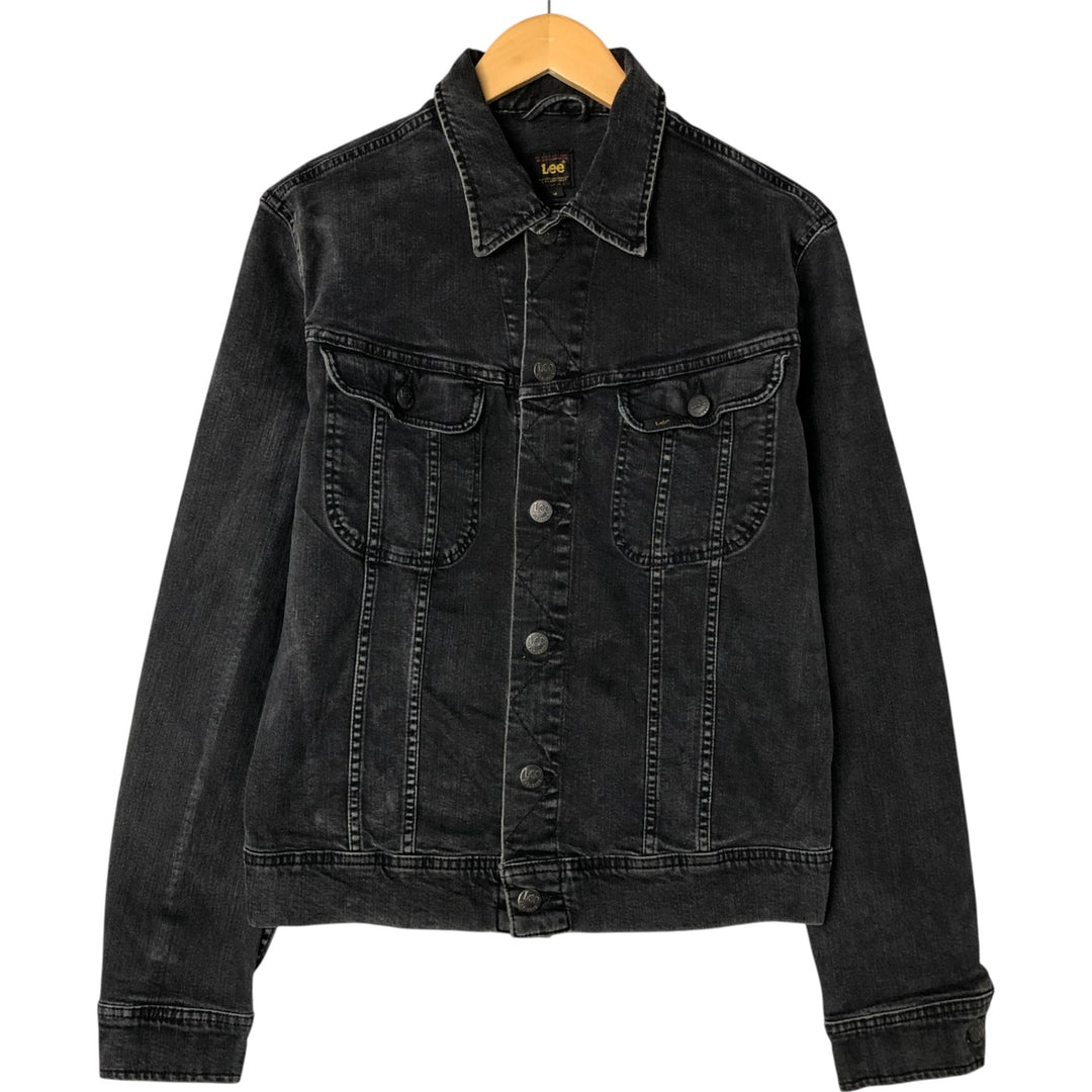 Lee Riders Black Denim Jacket, Jean Jacket, Men's M Size cotton black type Vintage Second Hand