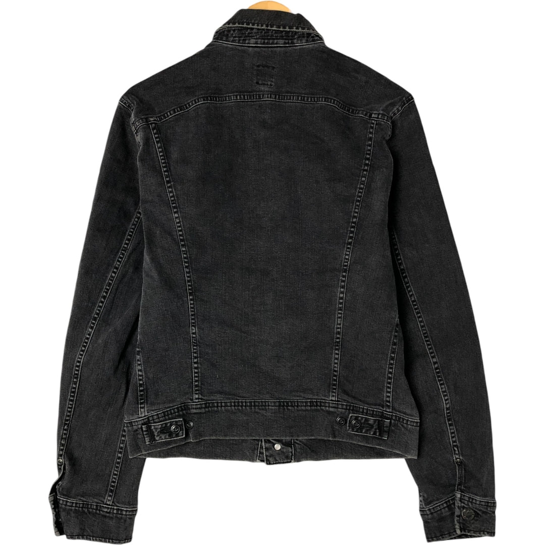 Lee Riders Black Denim Jacket, Jean Jacket, Men's M Size cotton black type Vintage Second Hand