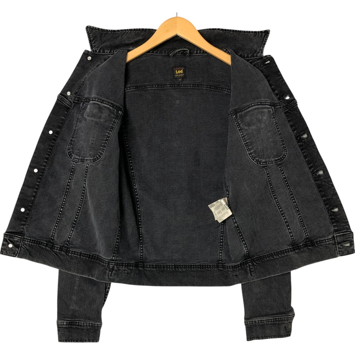 Lee Riders Black Denim Jacket, Jean Jacket, Men's M Size cotton black type Vintage Second Hand